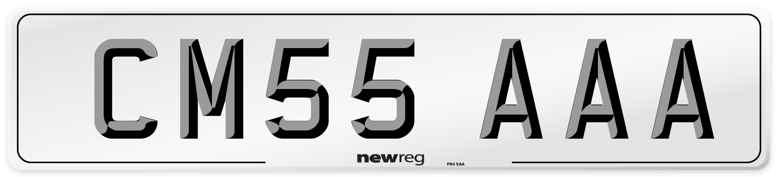 CM55 AAA Number Plate from New Reg